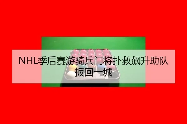 NHL季后赛游骑兵门将扑救飙升助队扳回一城